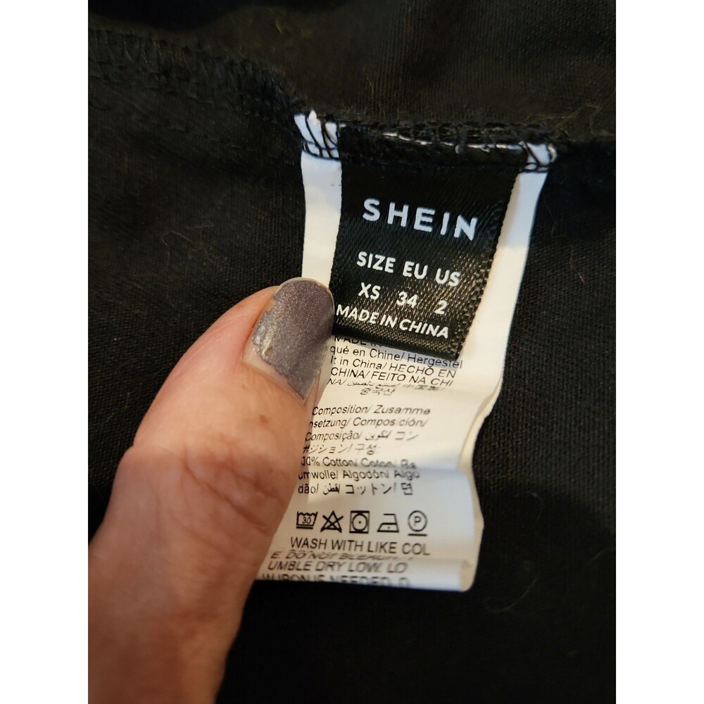 SHEIN Black Halter Vest Top XS Goth Grunge Punk Zip Up Grommet Buckle Straps Y2k - Picture 2 of 4